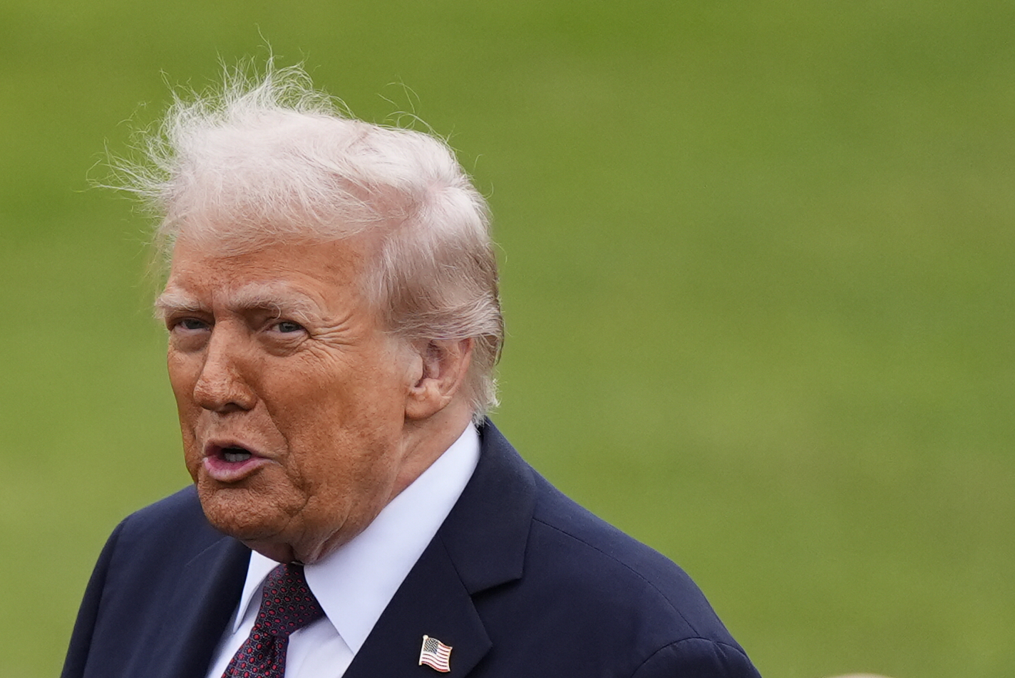 President Donald Trump after a Beating Retreat ceremony at Windsor Castle, England, Wednesday, Sept. 17, 2025.