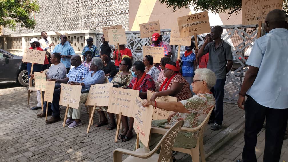 Locked-up Investment Holders protest in Accra