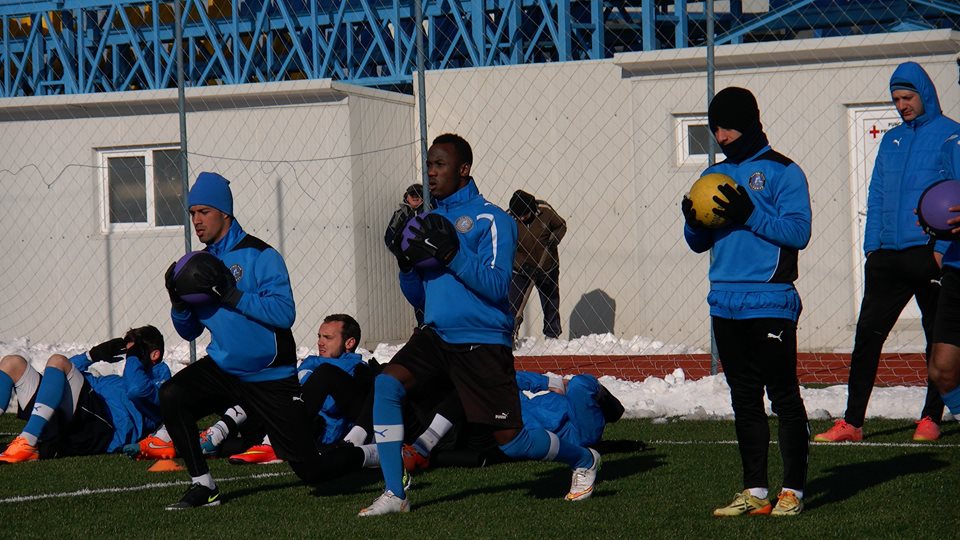 Fabrice Olinga l-a înfruntat pe Gică Hagi, la primul antrenament pentru Viitorul / GALERIE FOTO&VIDEO
