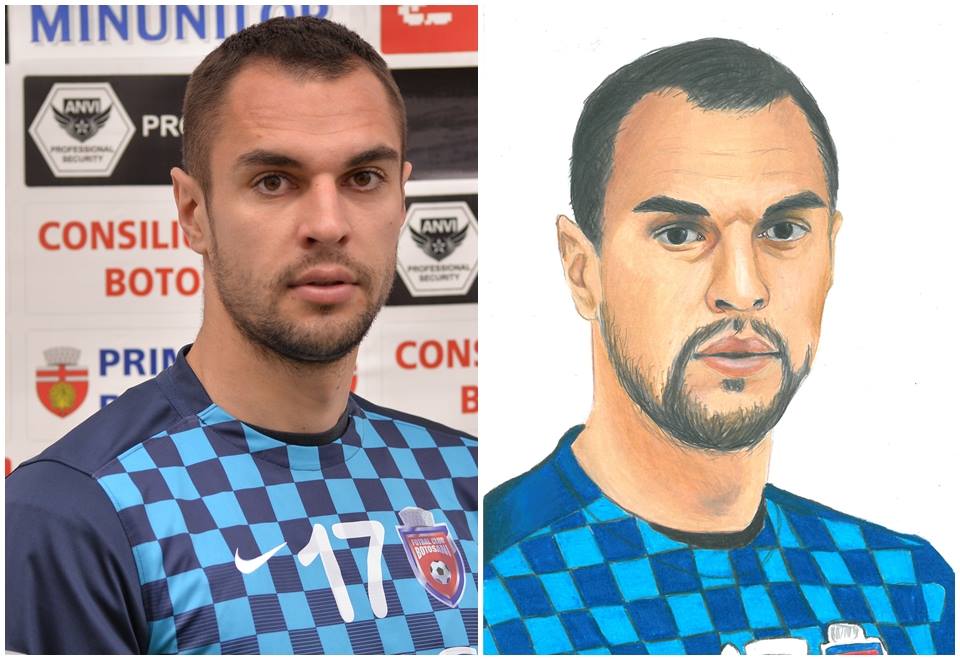Un puști talentat i-a desenat pe jucătorii de la FC Botoșani! Vezi cum arată caricaturile fotbaliștilor