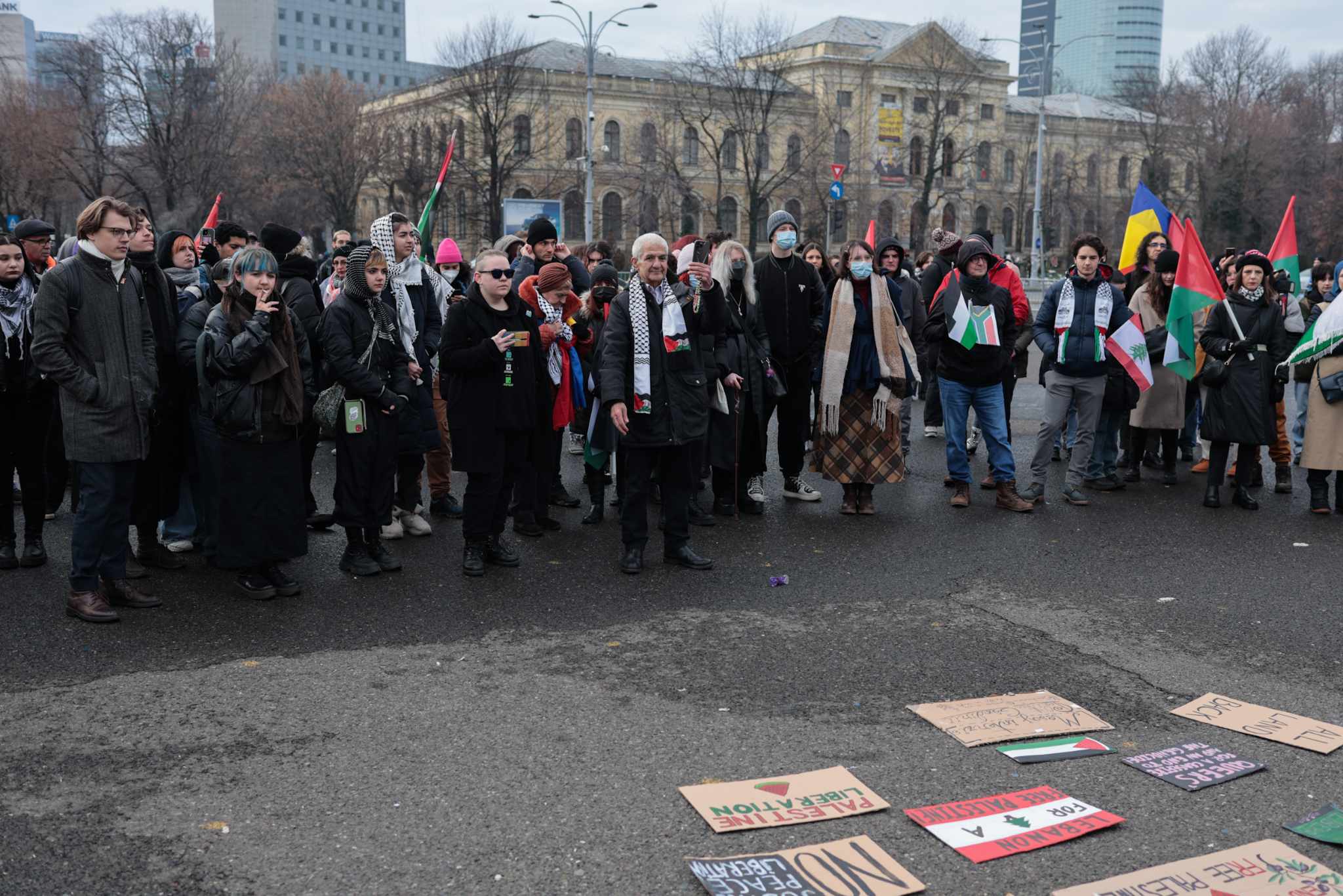 Un nou miting pro-Palestina în București. Circa 100 de persoane cer oprirea ostilităților din Gaza