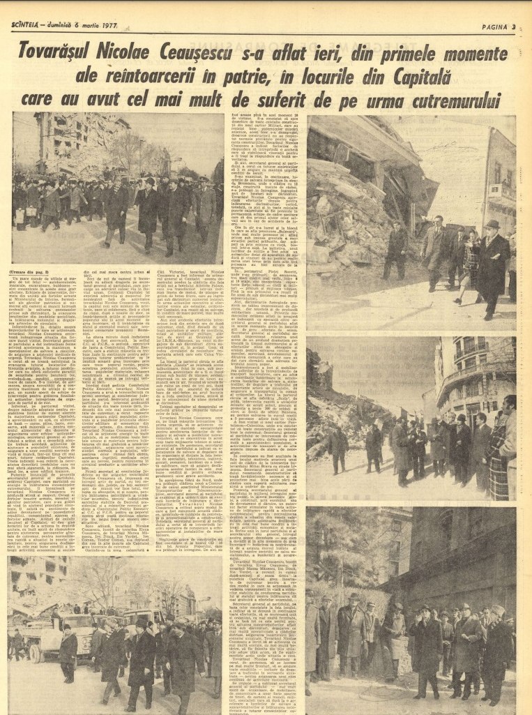 47 de ani de la cutremurul din 1977. Ce scria presa vremii despre cel mai distructiv seism de pe teritoriul României