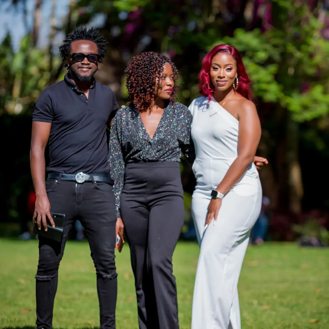 Diana Marua's, her hubby Bahati and nanny Josephine Kinuche