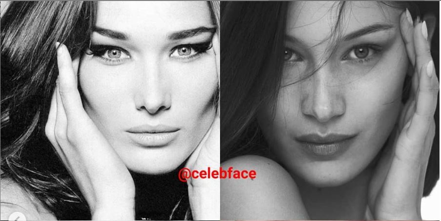 FOTO | Este incredibil cât de bine seamănă Bella Hadid cu Carla Bruni. Imaginile care i-au lăsat pe fani cu gura căscată