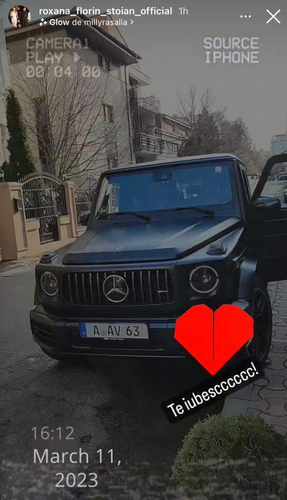 Imagini cu bolidul de lux pe care Roxana Dobre l-a primit de la Florin Salam. „Sunt super fericită. Te iubesc!”
