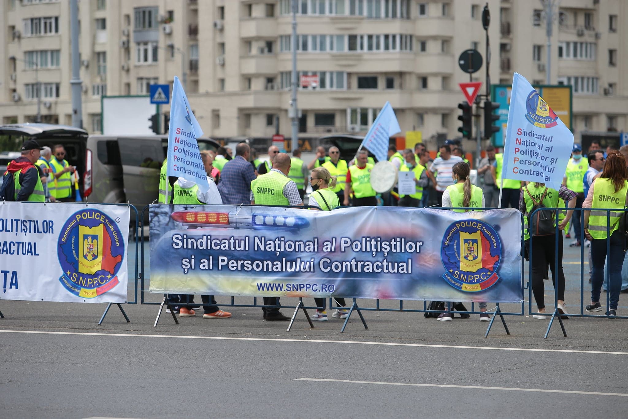 Sindicatul polițiștilor a protestat din nou în Piața Victoriei