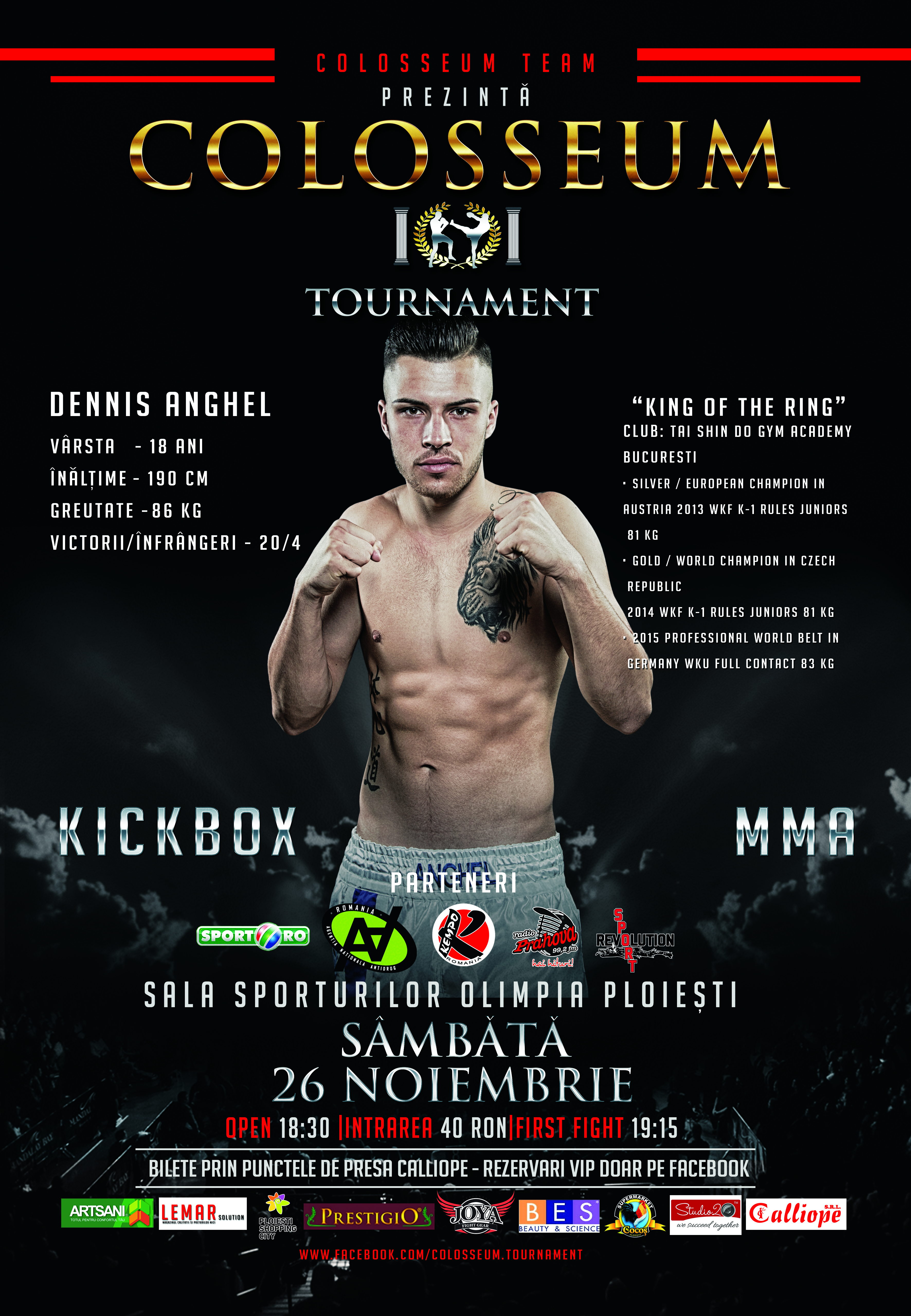 Kickboxing, Ploiești, Sala Olimpia, 26 noiembrie. ”Gladiatorii ringului” luptă în orașul găzarilor. Nume mari în sală / GALERIE FOTO