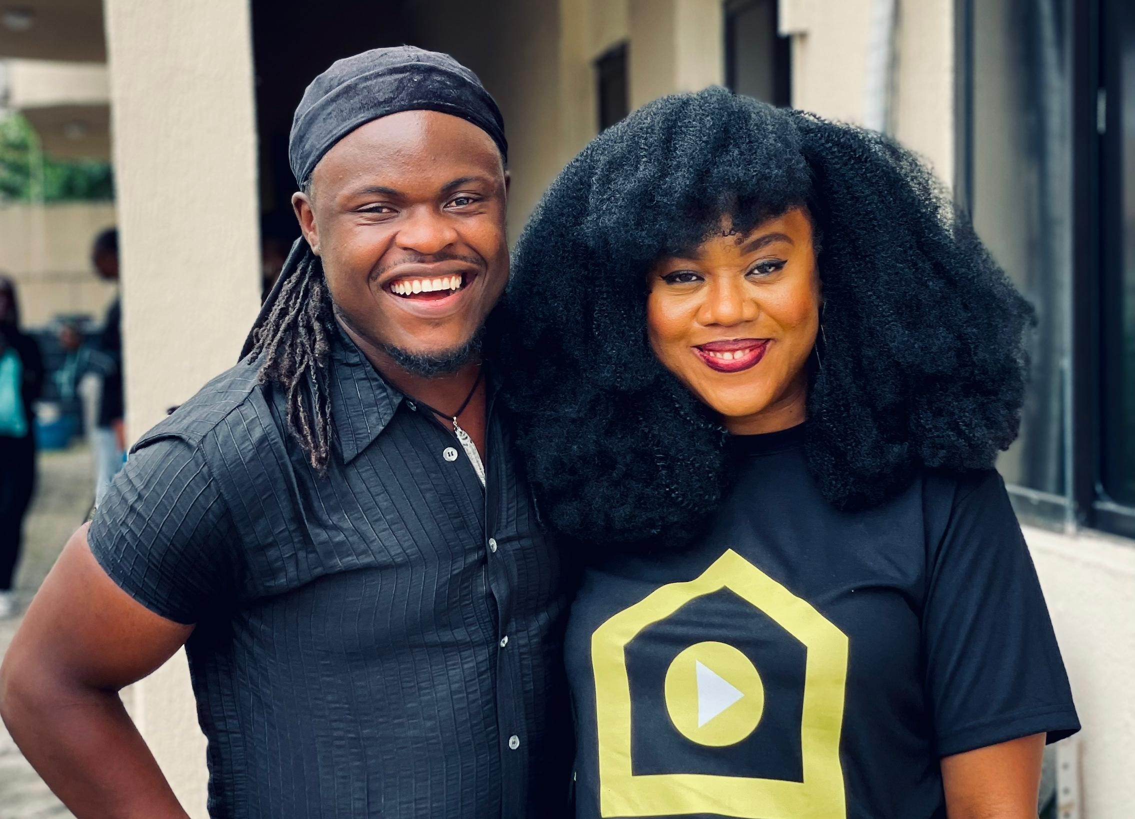 Valentino Kabenge was thrilled to finally meet his childhood role modal, Nollywood actress Stella Damasus.