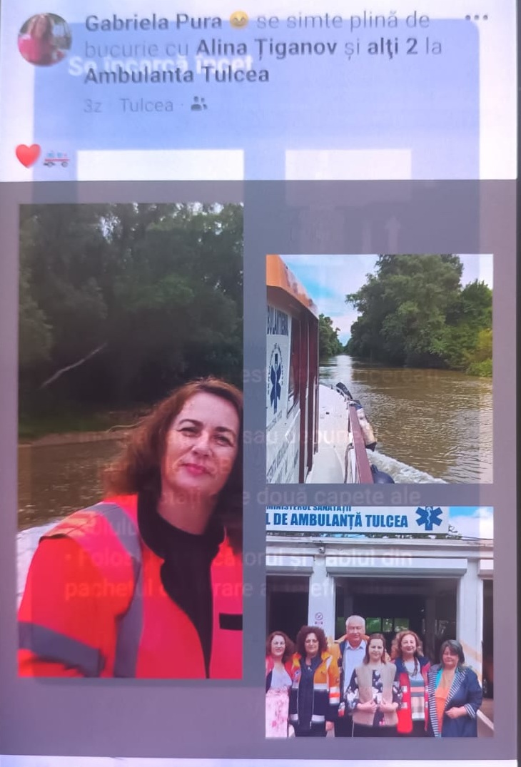 Plimbări cu şalupa de urgență către restaurant la Ambulanța Tulcea