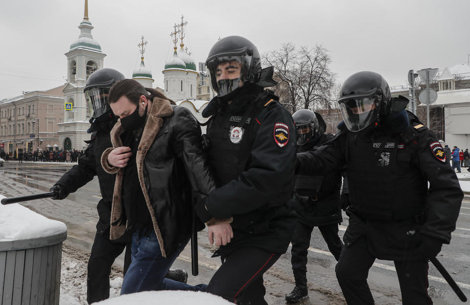 Mii de arestări în Rusia, în al doilea weekend cu proteste masive față de reținerea lui Alexei Navalnîi