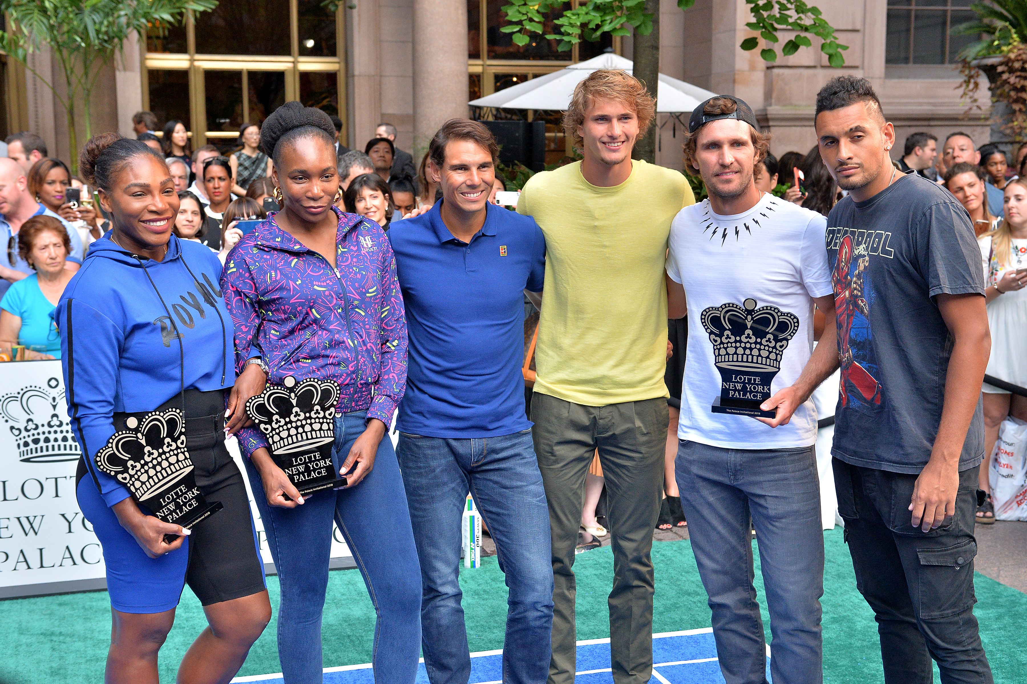 Serena Williams l-a învins pe Nadal într-o partidă de badminton / GALERIE FOTO