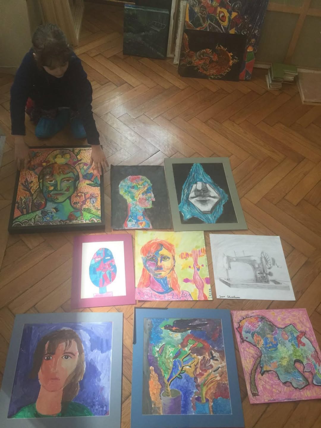Cum arată tabloul vândut de Irina Columbeanu cu 20.000 de euro. Avea 8 ani când l-a pictat