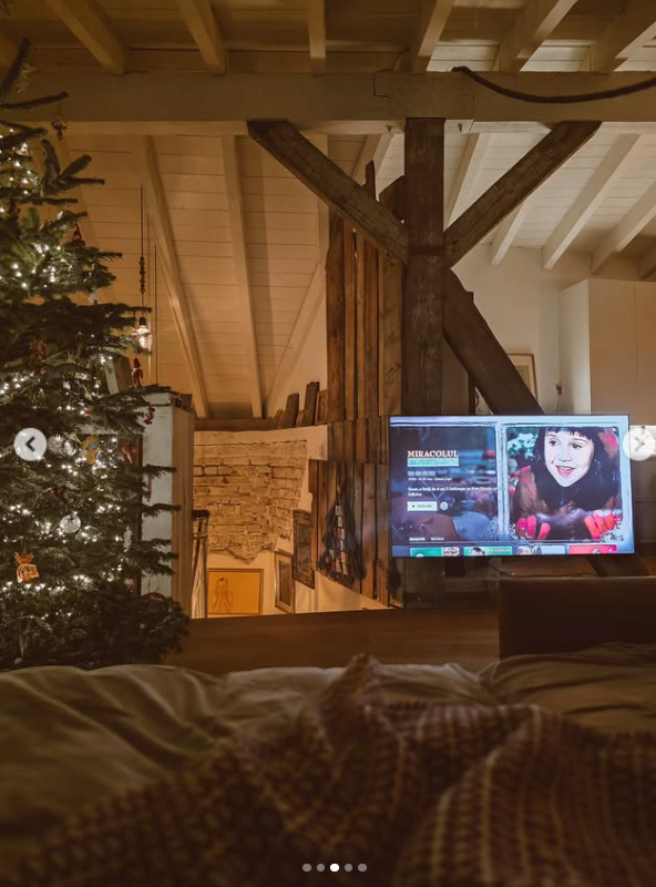 Tradiția pe care Dana Rogoz și familia ei o respectă în fiecare an, după ce împodobesc bradul de Crăciun. Imagini din casa vedetei. „E perfect”