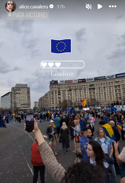 Cum au apărut Vladimir Drăghia și soția Alice la Mitingul EuRo de la Piața Victoriei. La ce au renunțat pentru a fi alături de manifestanți