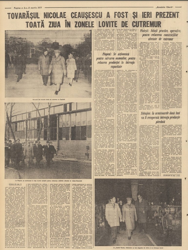 47 de ani de la cutremurul din 1977. Ce scria presa vremii despre cel mai distructiv seism de pe teritoriul României