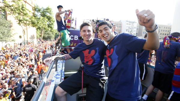 Fiestă în Barcelona. Campionii Europei au sărbătorit TRIPLA / FOTO&VIDEO