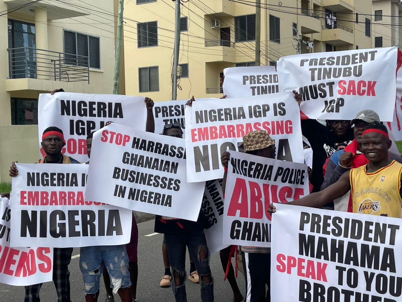 Ghanaians Protest at Nigerian High Commission over alleged harassment