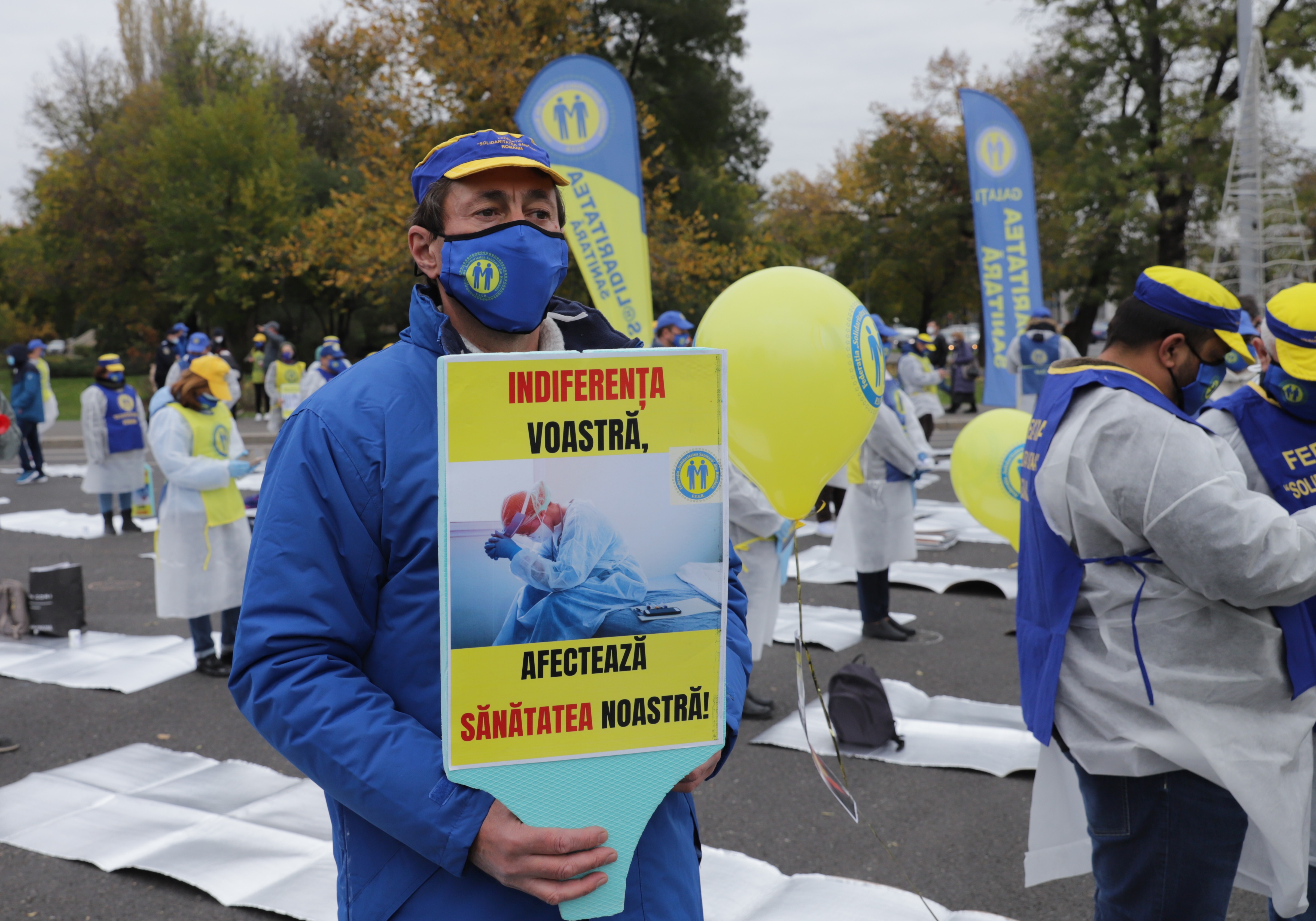 Protest al Federaţiei “Solidaritatea Sanitară”. Guvernul Orban, acuzat că scade veniturile lucrătorilor din Sănătate. Replica Executivului