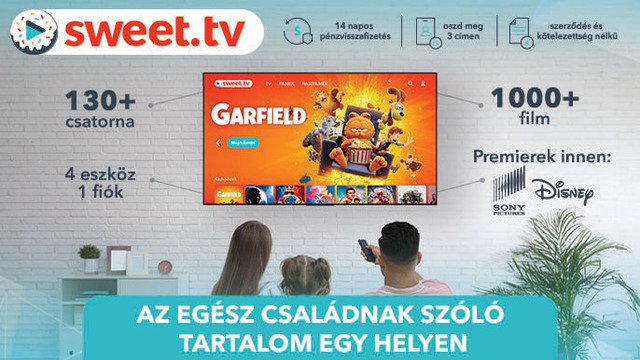 SWEET.TV: TV-csatornák és globális filmpremierek – mindez egyetlen platformon
