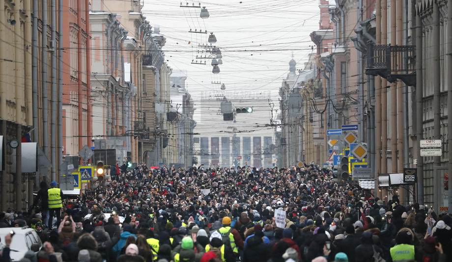 Mii de arestări în Rusia, în al doilea weekend cu proteste masive față de reținerea lui Alexei Navalnîi