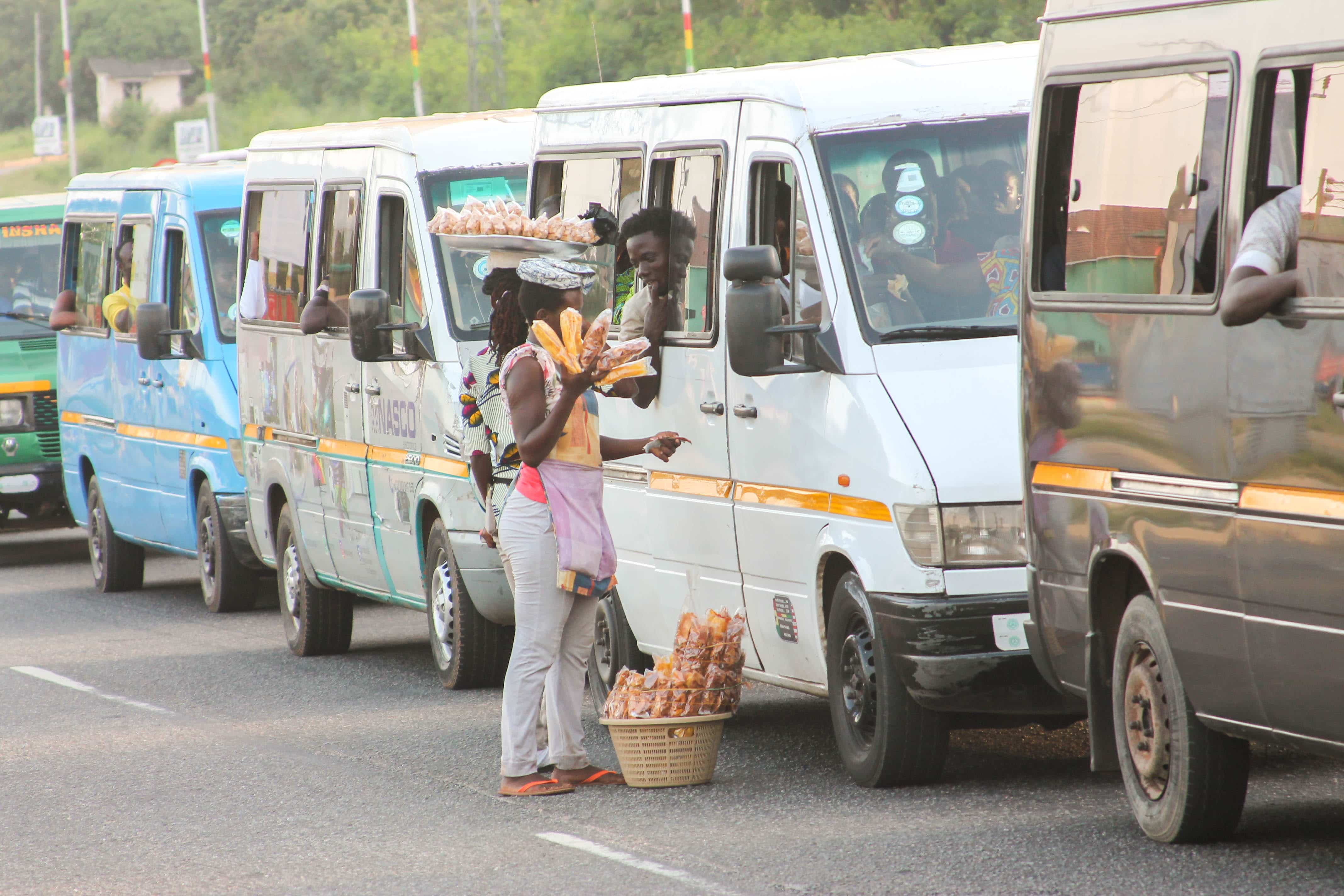 Finding a trotro on a Monday morning