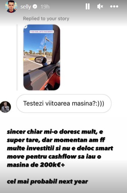 Imagini din vacanța de lux a lui Selly în Emiratele Arabe. S-a cazat la un hotel de cinci stele și conduce o mașină de peste 200.000 de euro