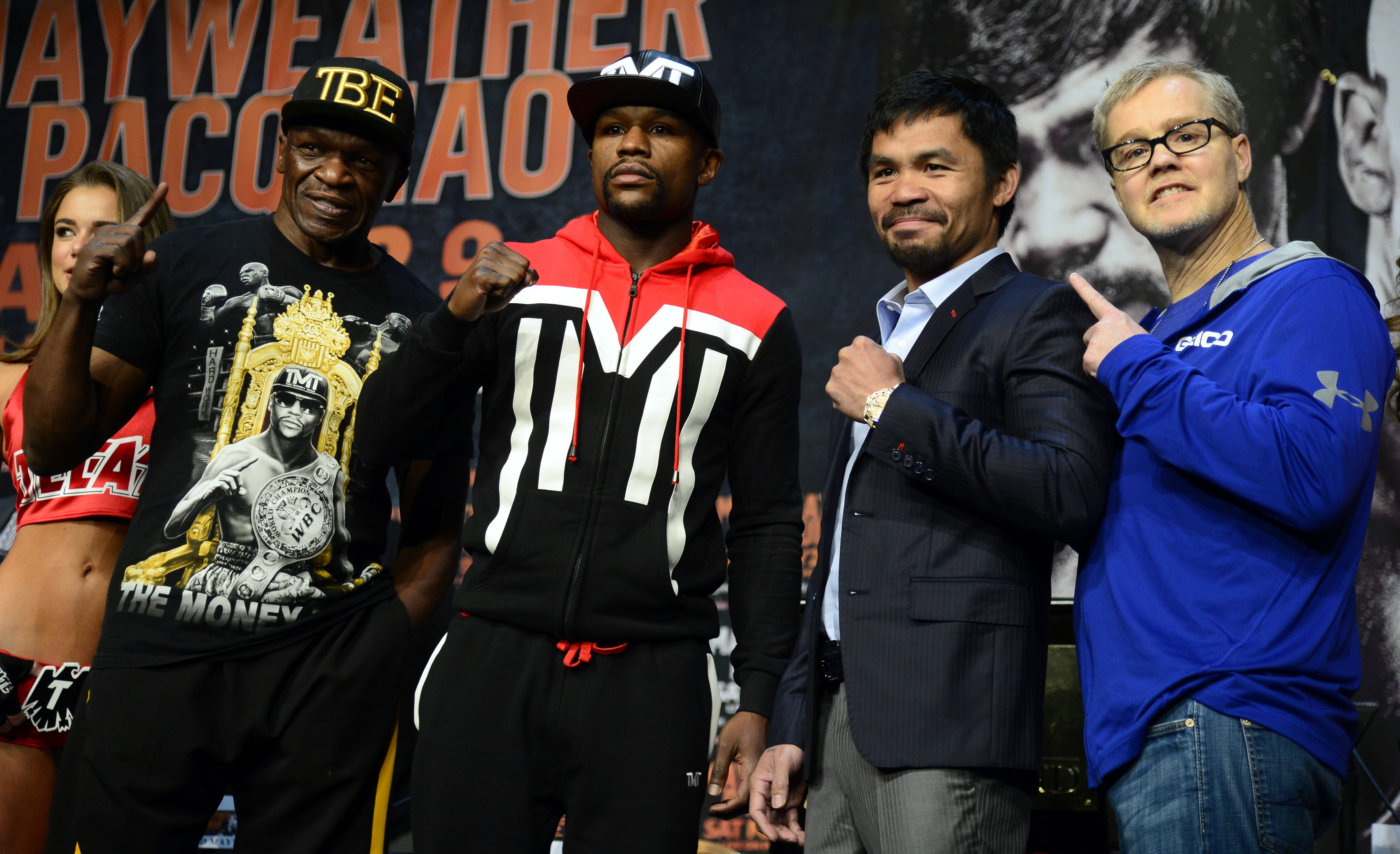 Manny Pacquiao și Floyd Mayweather s-au privit în ochi. Filipinezul a avut o reacție neașteptată / GALERIE FOTO&VIDEO