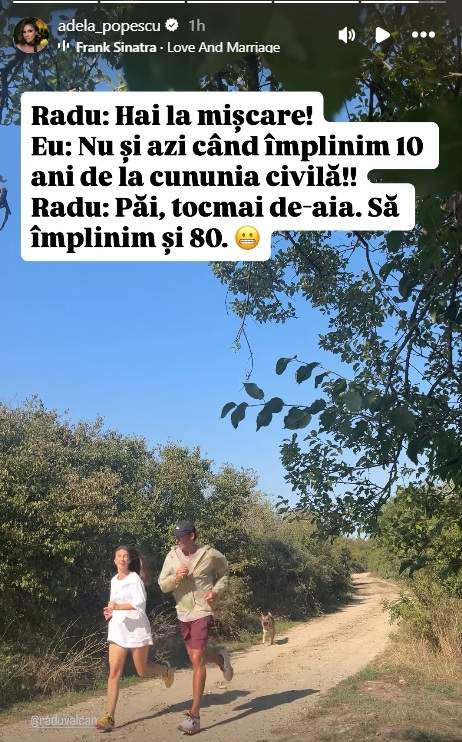 Adela Popescu și Radu Vâlcan aniversează 10 ani de căsnicie. Cum și-au început cei doi ziua de astăzi. „Să împlinim și 80!”