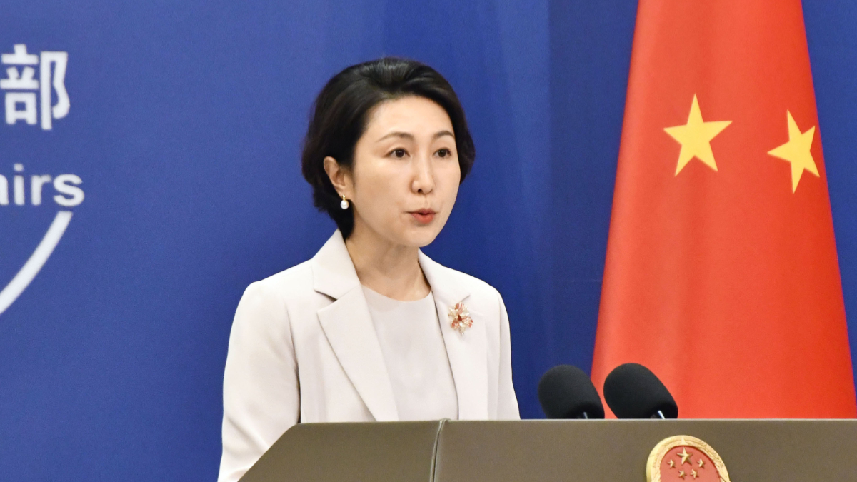 Chinese Foreign Ministry spokesperson Mao Ning addresses a press briefing in Beijing, reaffirming China’s support for Nigeria amid U.S. military threats and expanding Chinese mining investments in the West African nation. [Photo by Kyodo News via Getty Images]