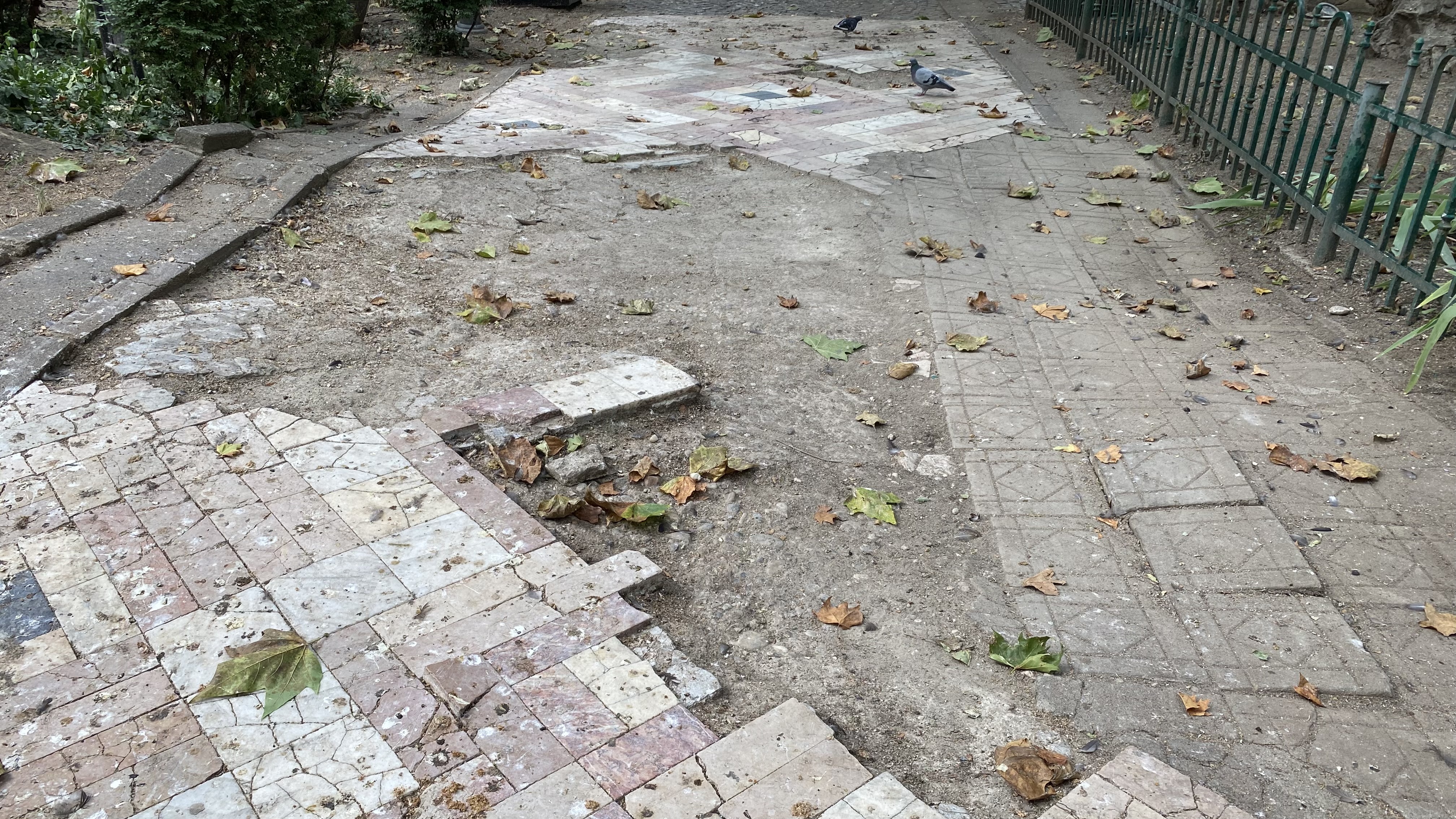 Cișmigiu, mândria tristă a Bucureștiului: pământ în loc de iarbă, alei distruse, garduri rupte și mirosuri insuportabile