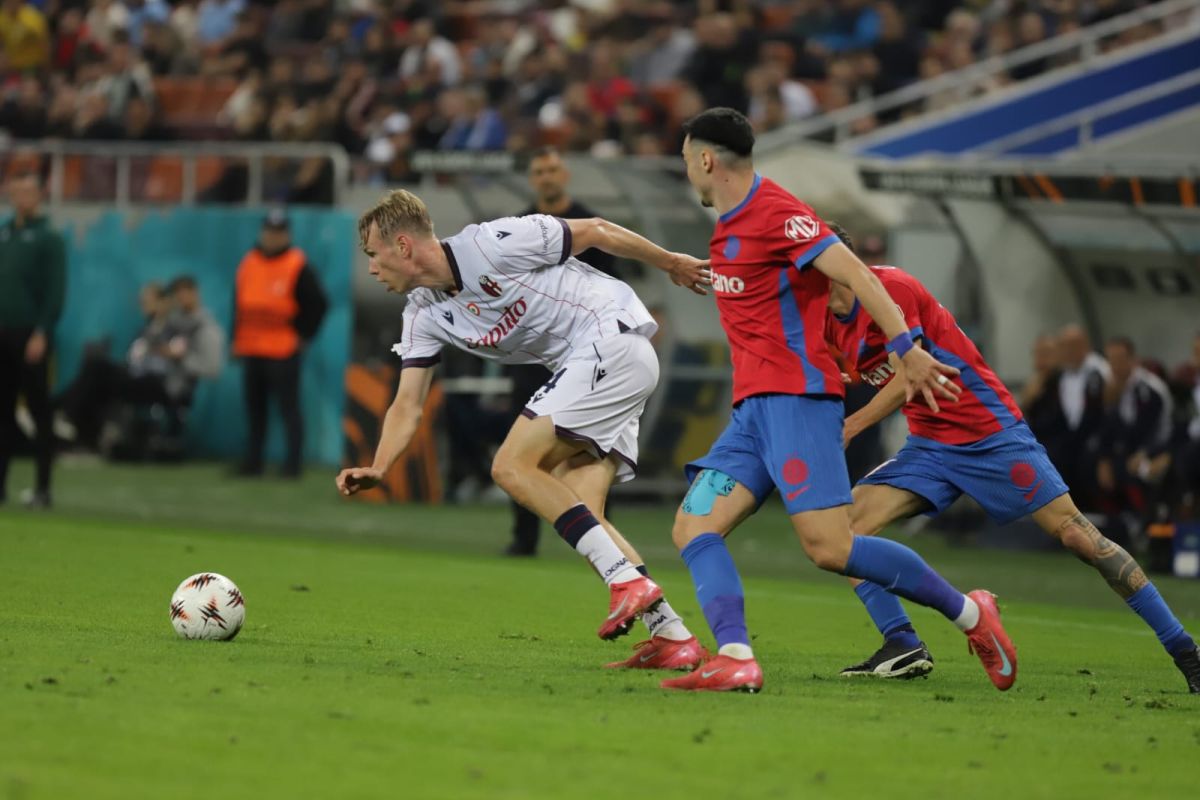 FCSB a fost învinsă de Bologna la București, în grupa Europa League