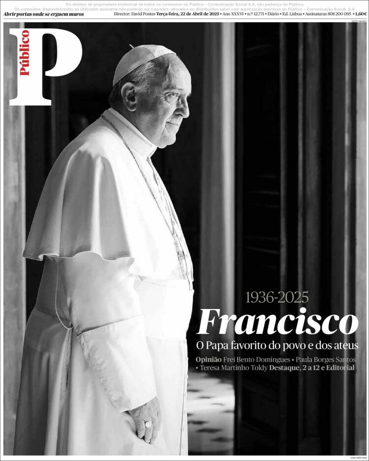 Titluri uriașe și imagini emoționante: cum au anunțat marile ziare ale lumii moartea Papei Francisc
