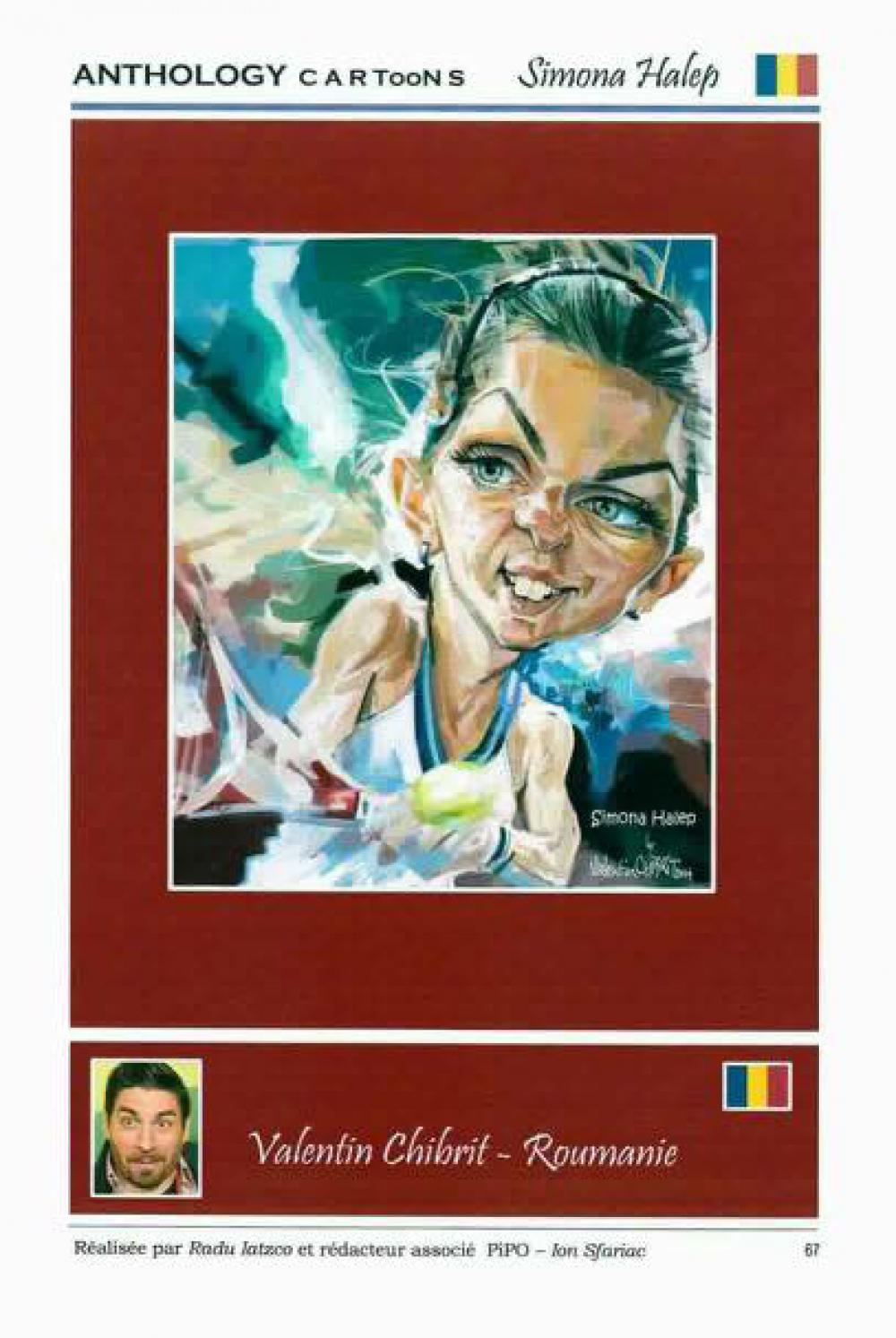 Expoziție de caricaturi ale Simonei Halep. Numărul 1 WTA, în viziunea artiștilor din toată lumea / GALERIE FOTO