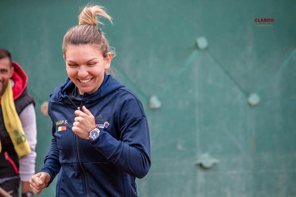 Simona Halep se pregătește cu zâmbetul pe buze pentru confruntarea cu Marea Britanie din Fed Cup | GALERIE FOTO&VIDEO