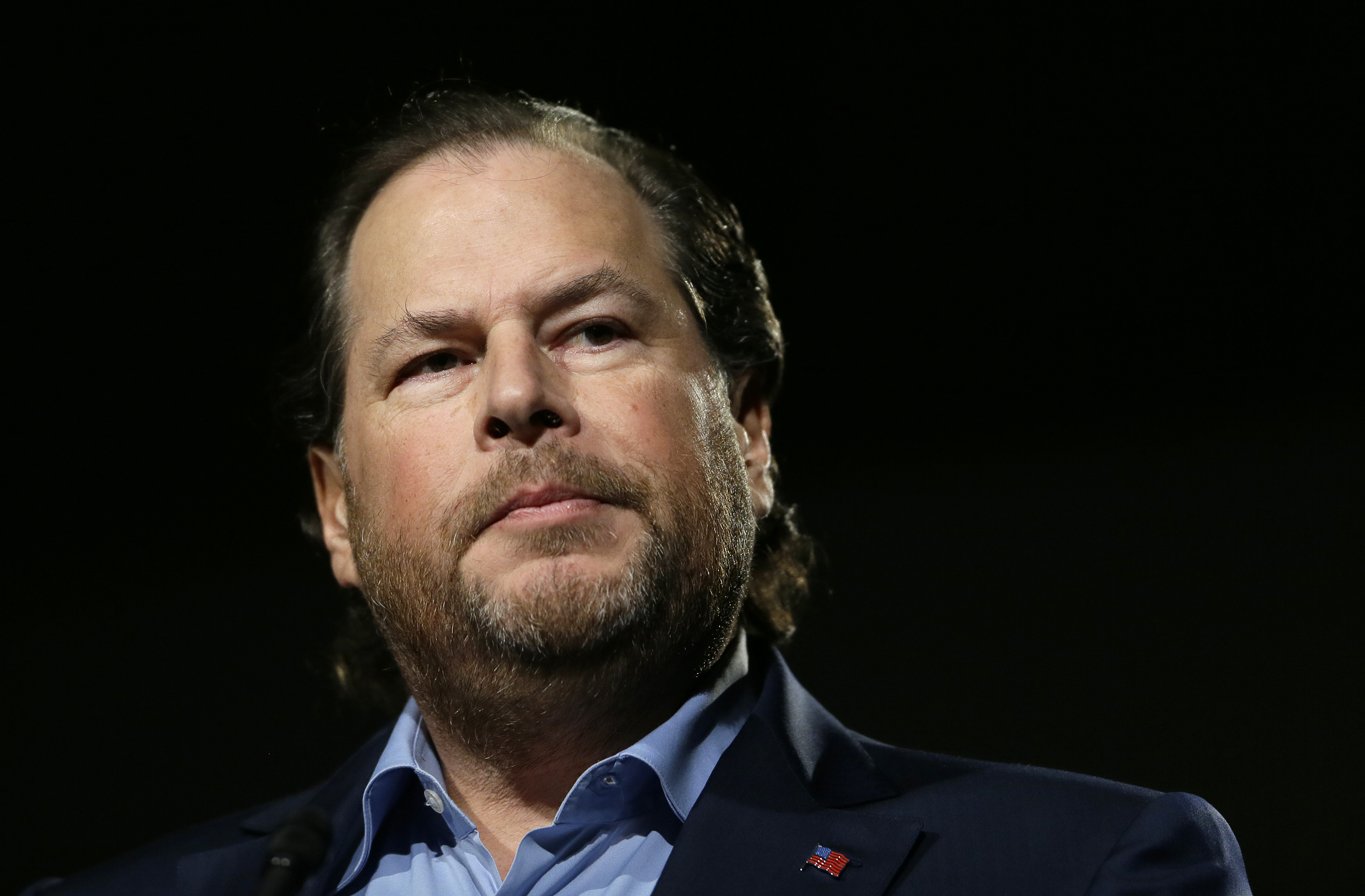 Salesforce CEO Marc Benioff apologized Friday and walked back his statements about the national Guard being deployed in San Francisco.