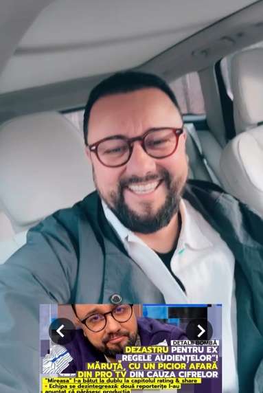 Reacția lui Cătălin Măruță după ce s-a zis că ar urma să fie dat afară de la Pro TV din cauza audiențelor emisiunii: „Ursul merge, câinii latră!”