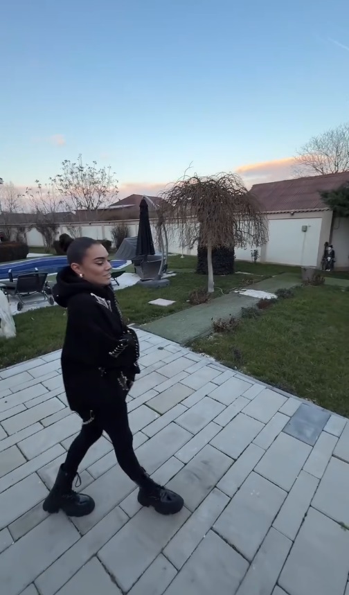 Imagini din casa lui Adrian Minune din Ștefăneștii de Jos. În garajul vilei sunt cele două mașini de lux, un Ferrari și un Lamborghini