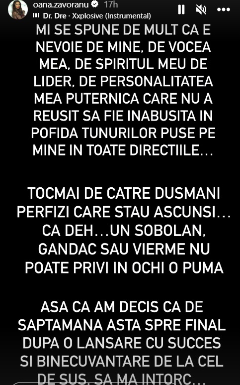 Oana Zăvoranu revine după o pauză de doi ani. Unde va apărea actrița: „Mi se spune că e nevoie de mine, de spiritul meu de lider”