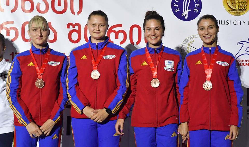Primire de gală pentru medaliatele cu bronz la spadă la Campionatele Europene de scrimă / FOTO