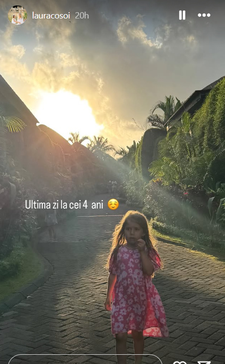 Vera, fetița Laurei Cosoi, împlinește astăzi 5 ani, iar părinții i-au organizat o petrecere în Bali. „Bucuria vieții noastre”