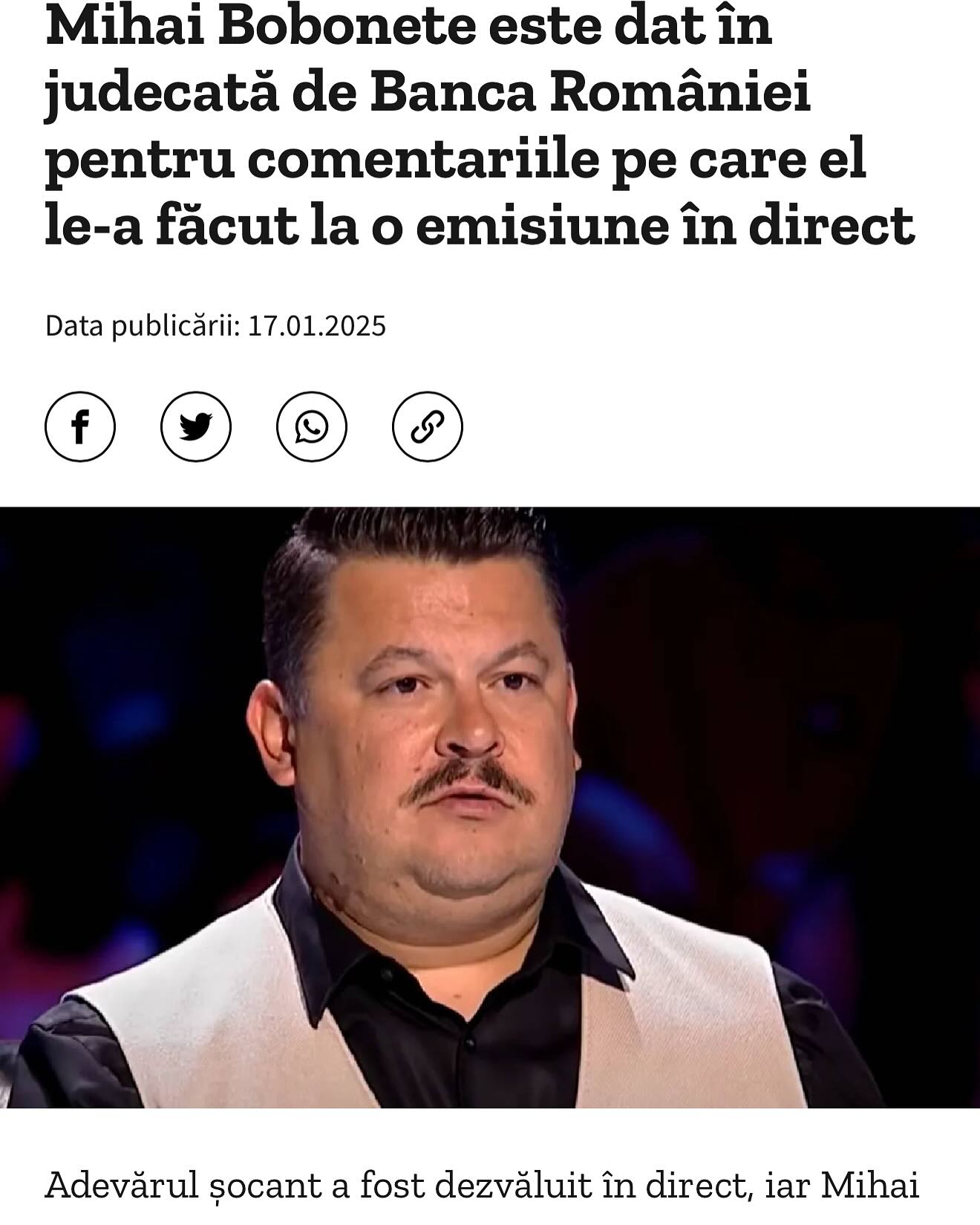 Reacția lui Mihai Bobonete după ce s-a zis că a fost ridicat de mascați. Unde se află actorul: „Mizerii de genul acesta! Nu sunt dat în judecată”