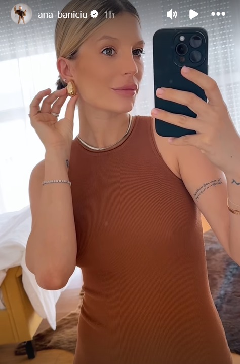 Cum arată Ana Baniciu la o lună de când a născut.  S-a pozat în rochie mulată: „A revenit talia”