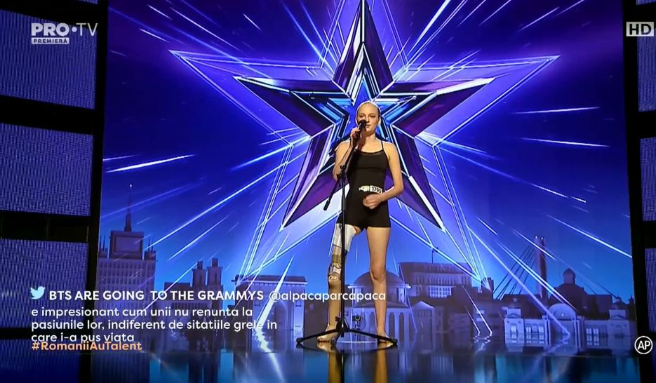 Povestea impresionantă a Emmei Neagu, de la Românii au talent. A fost diagnosticată cu cancer, iar medicii i-au amputat un picior. Acum face gimnastică și dans!
