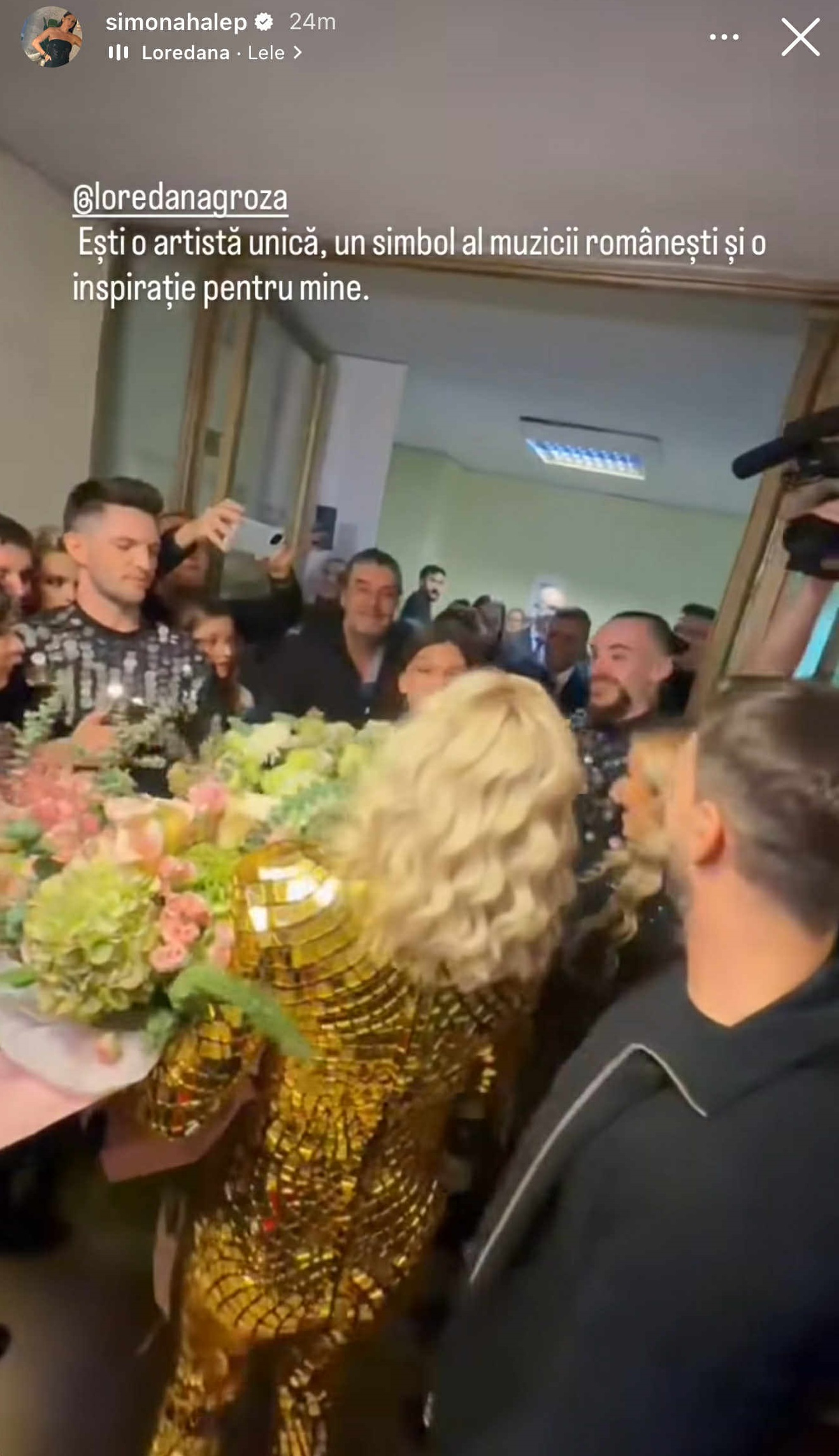 Ce s-a întâmplat cu Simona Halep la concertul Loredanei Groza: „Marea campioană a României”. Întâlnirea din culise dintre cele două