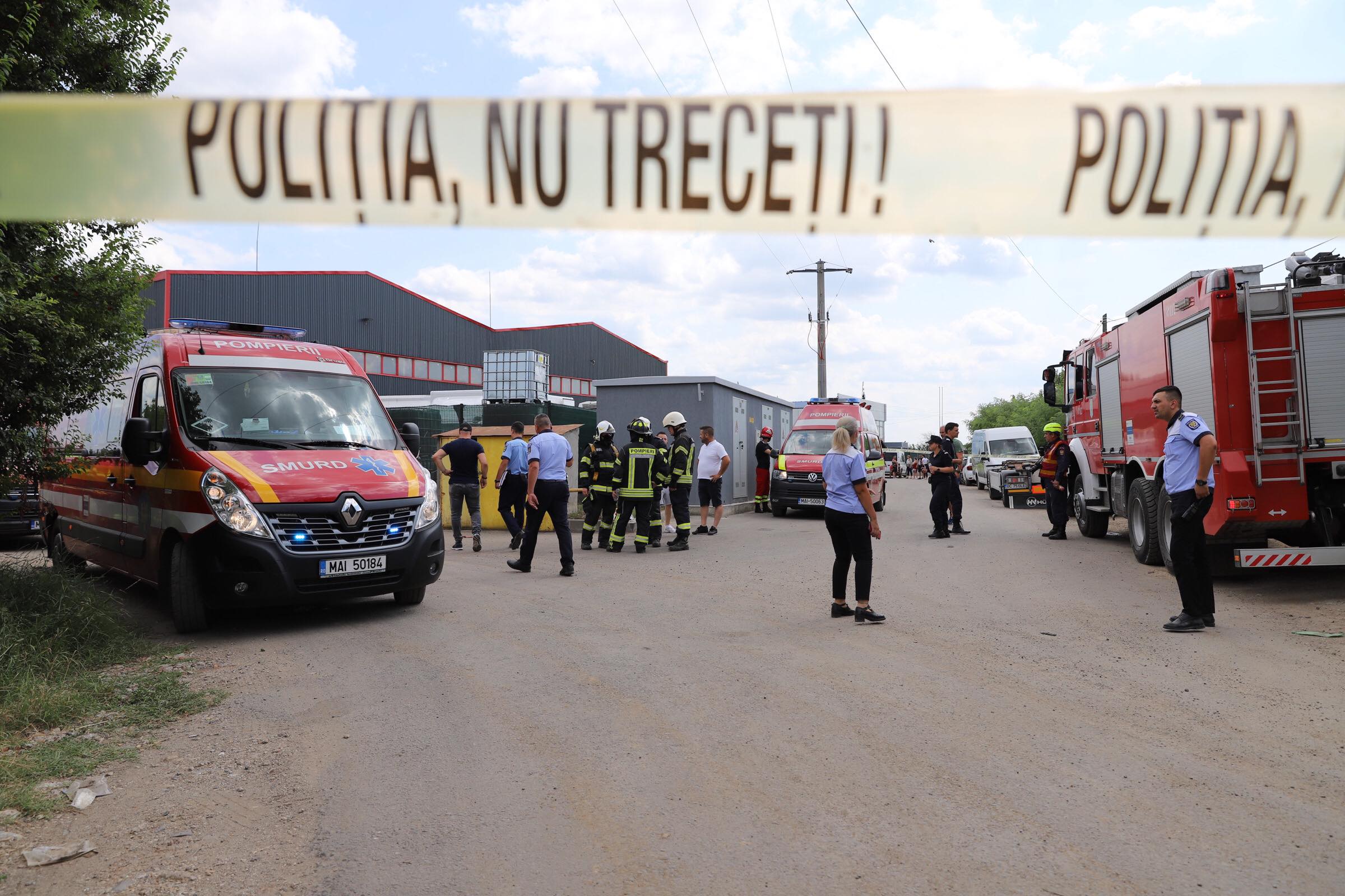 Explozie într-o hală de reciclare din Popești-Leordeni. Șapte persoane au ajuns la spital, din care cinci cu arsuri grave
