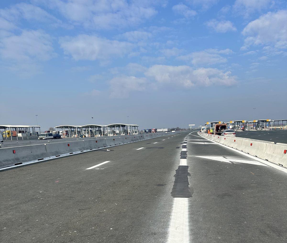 S-a modificat circulația pe autostrada A1, la fosta frontieră Nădlac: „Flux de trafic continuu”