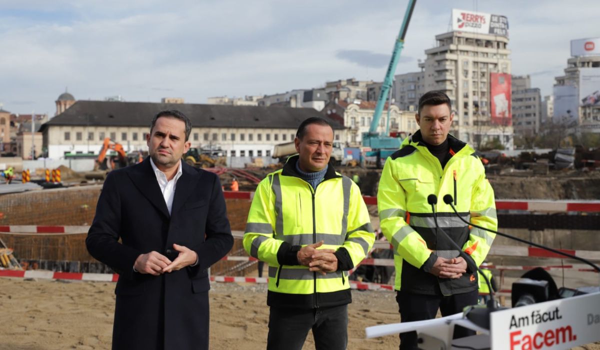 Lucrările la Planșeul Unirii se desfășoară mai rapid decât era prevăzut inițial: prima bucată a noului planșeu e deja turnată, susține Daniel Băluță
