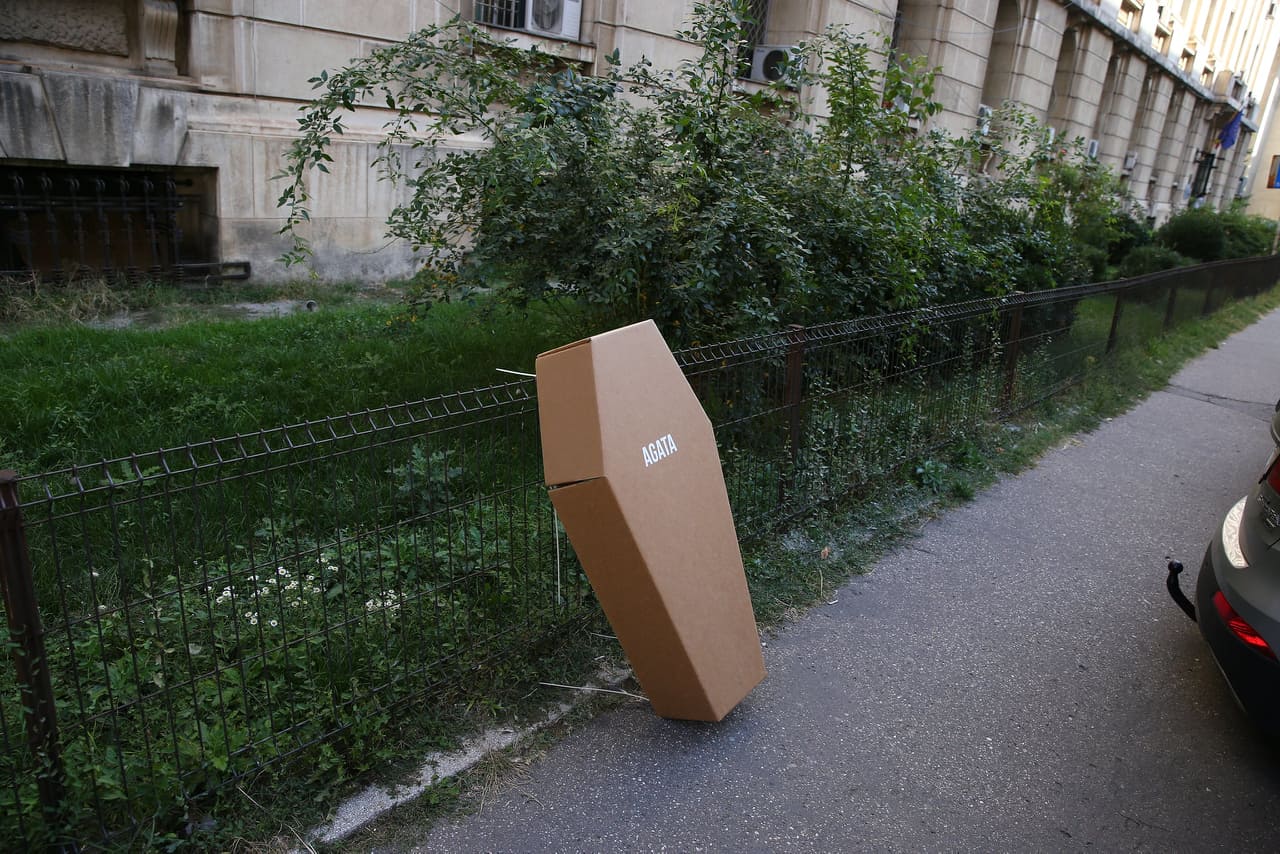 Protest cu sicrie în fața Ministerului Sănătății: „Nu jucați viața copiilor noștri”