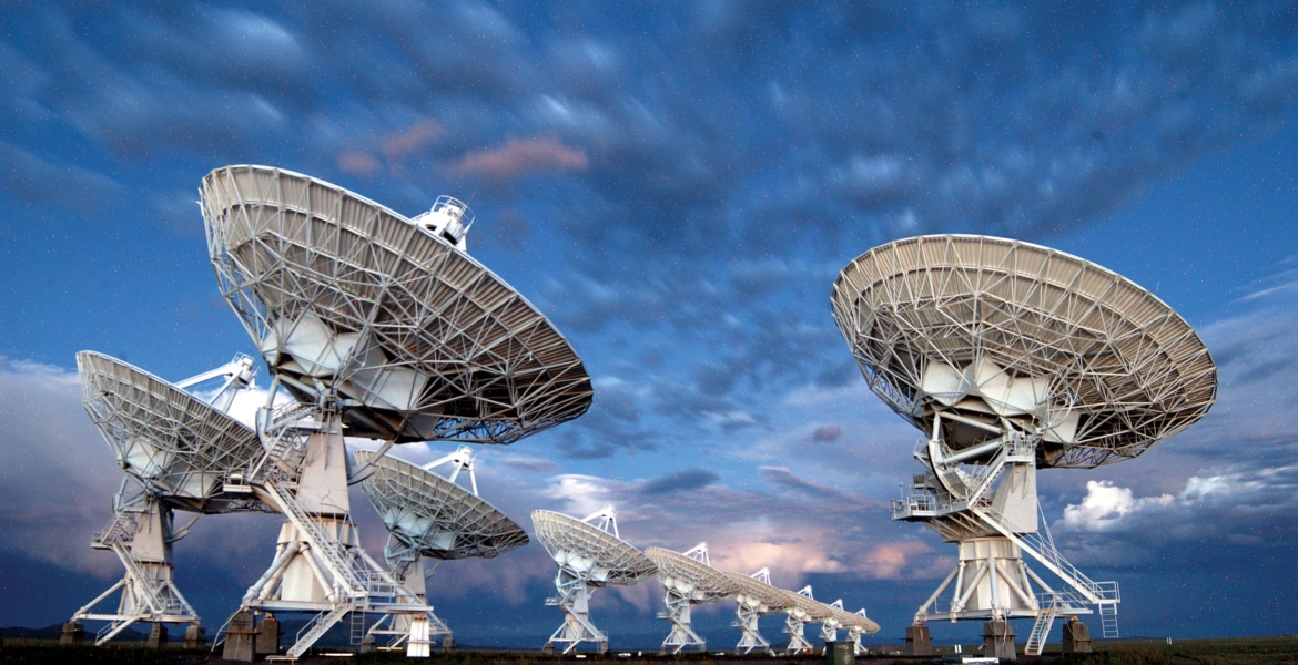 VLA Array Nite Clouds