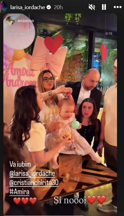 Fetița Larisei Iordache a împlinit 1 an. Imagini de la petrecerea Amirei. „Astăzi trăim cele mai minunate momente alături de tine”